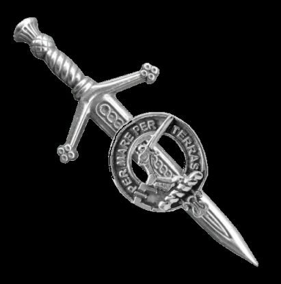 Image 0 of Alexander Clan Badge Sterling Silver Clan Crest Small Kilt Pin