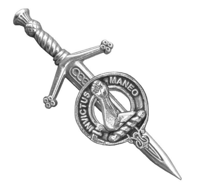 Image 1 of Armstrong Clan Badge Stylish Pewter Clan Crest Small Kilt Pin