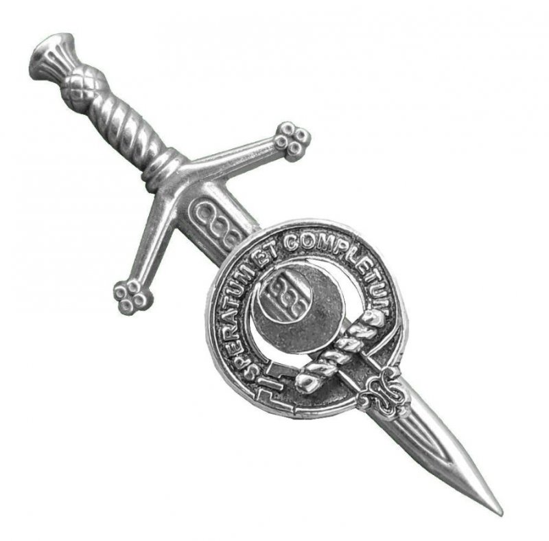 Image 1 of Arnott Clan Badge Sterling Silver Clan Crest Small Kilt Pin