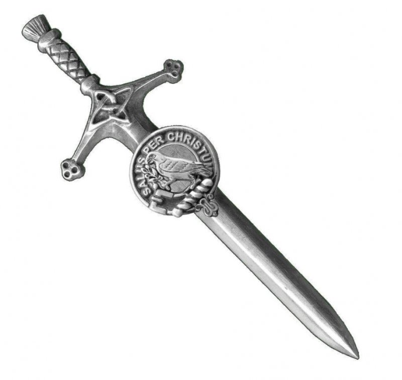 Image 1 of Abernethy Clan Badge Stylish Pewter Clan Crest Large Kilt Pin