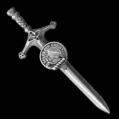 Image 0 of Abernethy Clan Badge Sterling Silver Clan Crest Large Kilt Pin