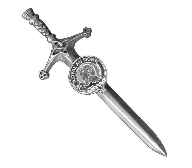 Image 1 of Adair Clan Badge Sterling Silver Clan Crest Large Kilt Pin