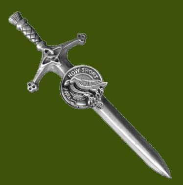 Image 0 of Akins Clan Badge Stylish Pewter Clan Crest Large Kilt Pin