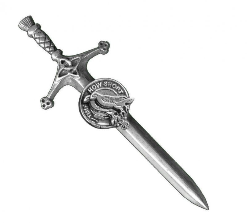 Image 1 of Akins Clan Badge Stylish Pewter Clan Crest Large Kilt Pin
