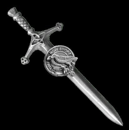 Image 0 of Akins Clan Badge Sterling Silver Clan Crest Large Kilt Pin