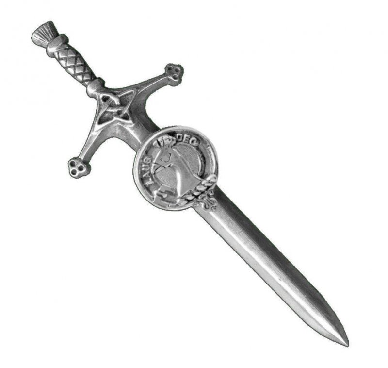 Image 1 of Arbuthnot Clan Badge Sterling Silver Clan Crest Large Kilt Pin