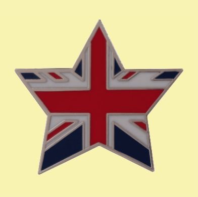 Image 0 of Union Jack Flag Star Enamel Lapel Pin Set x 3