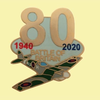 Image 0 of Battle Britain 80 Year Anniversary Military Enamel Badge Large Lapel Pin Set x 3