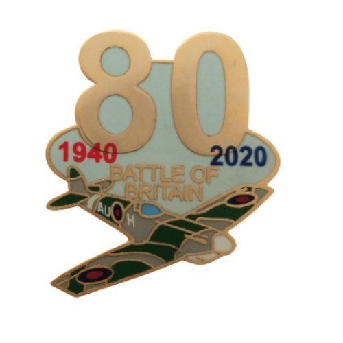 Image 1 of Battle Britain 80 Year Anniversary Military Enamel Badge Large Lapel Pin Set x 3