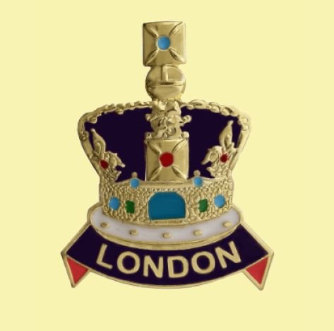 Image 0 of London Royal Crown Jewels Enamel Lapel Pin Set x 3