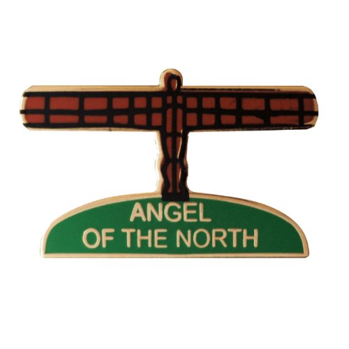 Image 1 of Angel Of The North United Kingdom Place Themed Enamel Lapel Pin Set x 3