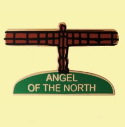 Angel Of The North United Kingdom Place Themed Enamel Lapel Pin Set x 3