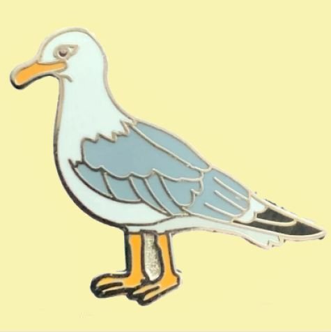 Image 0 of Seagull Bird Themed Enamel Lapel Pin Set x 3