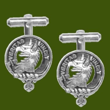 Image 0 of Allison Clan Badge Stylish Pewter Clan Crest Cufflinks