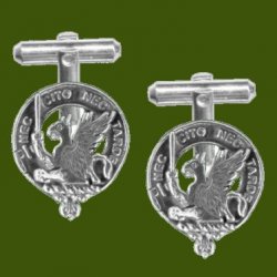 Bannatyne Clan Badge Stylish Pewter Clan Crest Cufflinks