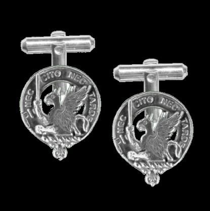 Image 0 of Bannatyne Clan Badge Sterling Silver Clan Crest Cufflinks