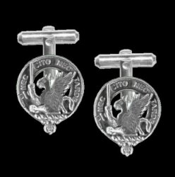 Bannatyne Clan Badge Sterling Silver Clan Crest Cufflinks