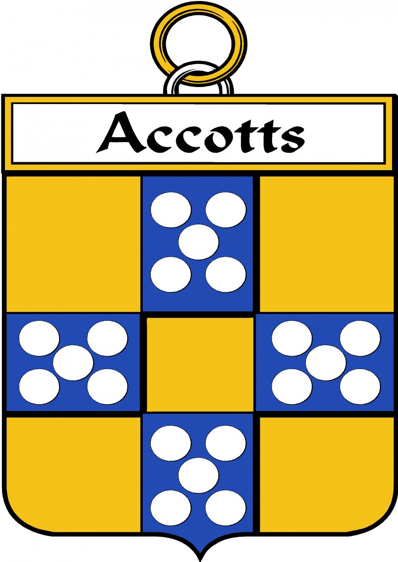 Image 3 of Accotts Irish Coat Of Arms Family Crest Paper Poster