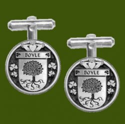 Boyle Irish Coat Of Arms Claddagh Stylish Pewter Family Crest Cufflinks