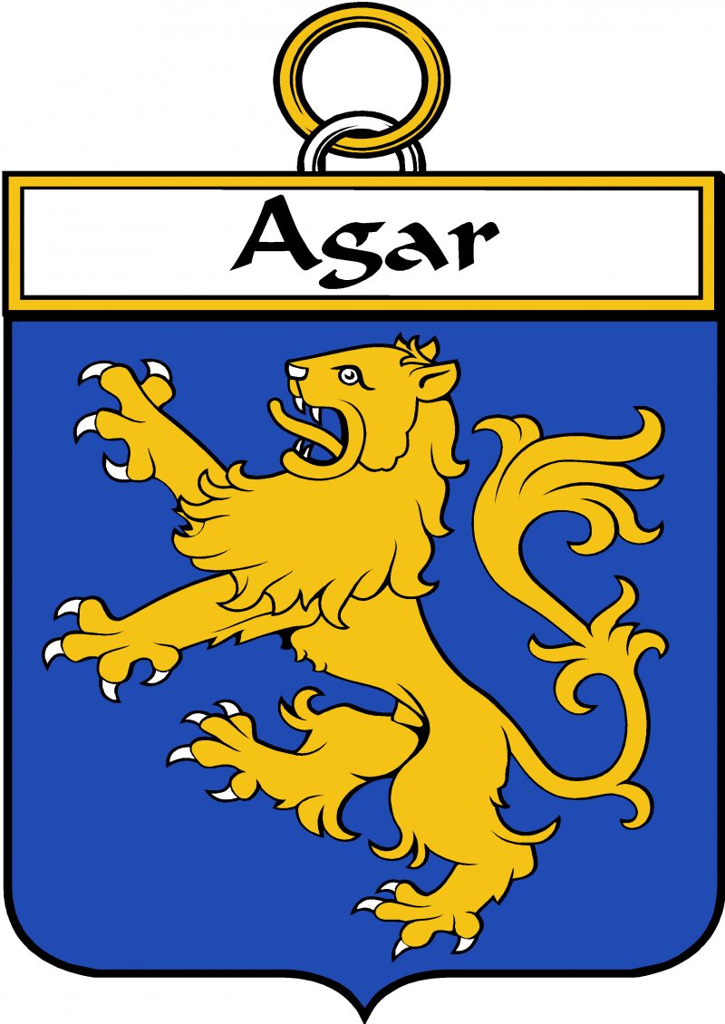 Image 3 of Agar Irish Coat Of Arms Family Crest Paper Poster