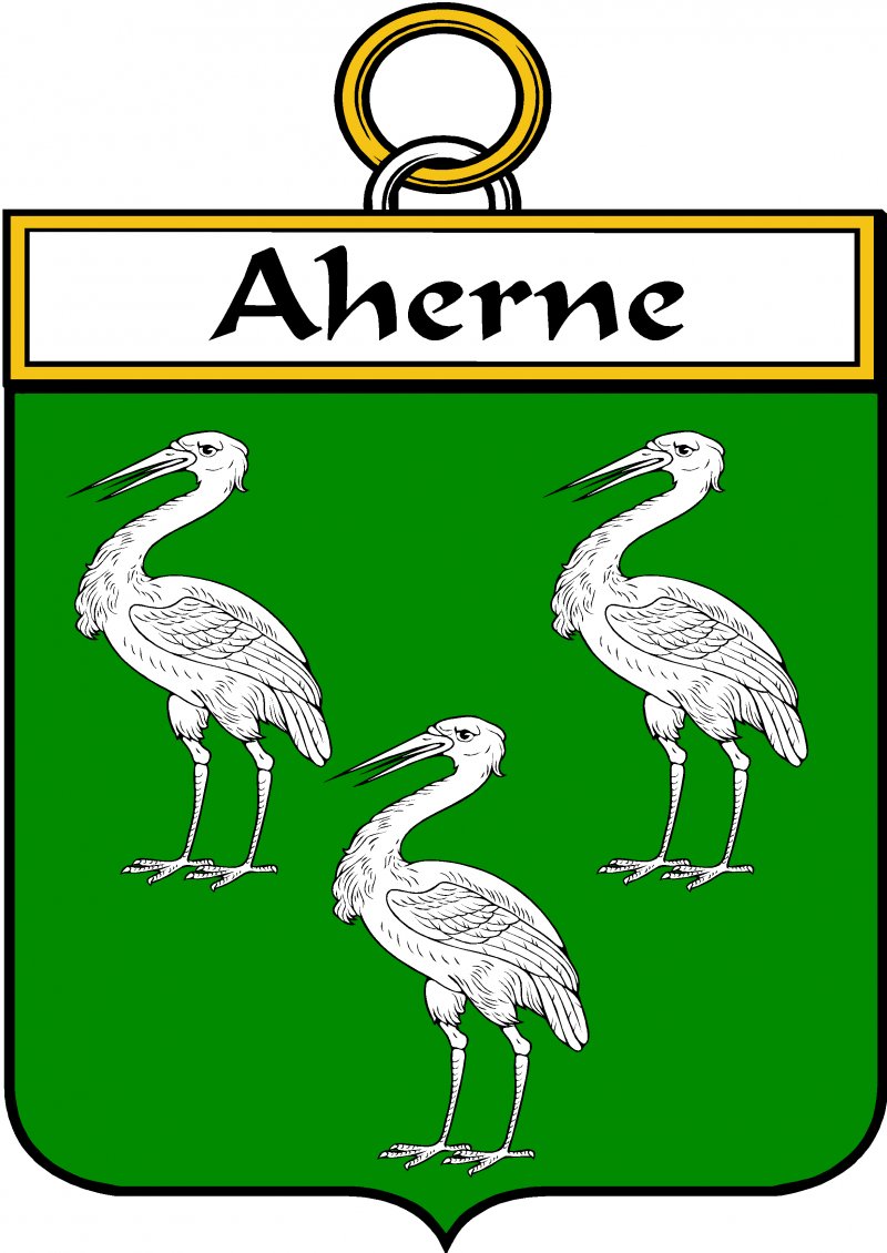 Image 3 of Aherne Irish Coat Of Arms Family Crest Paper Poster