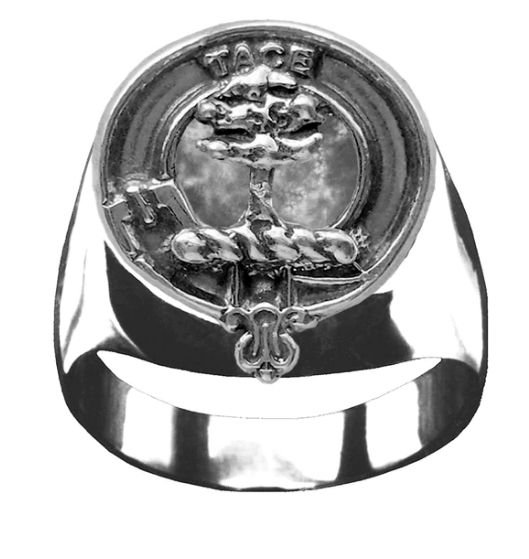 Image 1 of Abercrombie Clan Badge Mens Clan Crest Sterling Silver Ring