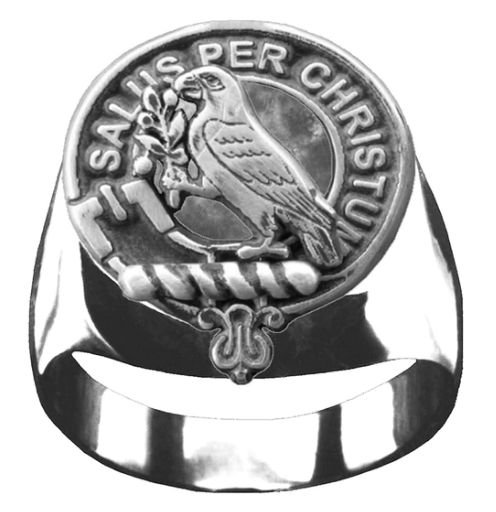 Image 1 of Abernethy Clan Badge Mens Clan Crest Sterling Silver Ring