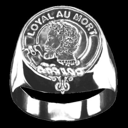 Image 0 of Adair Clan Badge Mens Clan Crest Sterling Silver Ring