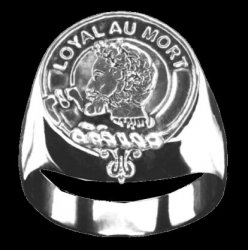 Adair Clan Badge Mens Clan Crest Sterling Silver Ring