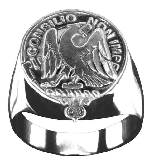 Image 1 of Agnew Clan Badge Mens Clan Crest Sterling Silver Ring