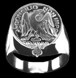 Agnew Clan Badge Mens Clan Crest Sterling Silver Ring