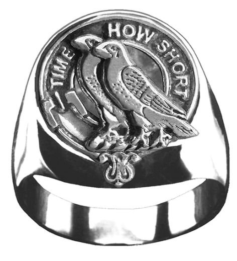 Image 1 of Akins Clan Badge Mens Clan Crest Sterling Silver Ring