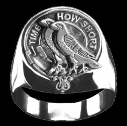 Akins Clan Badge Mens Clan Crest Sterling Silver Ring