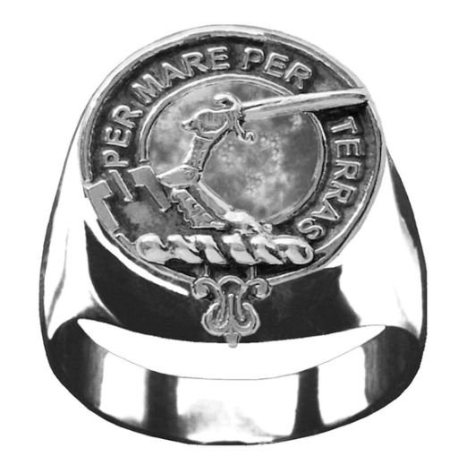 Image 1 of Alexander Clan Badge Mens Clan Crest Sterling Silver Ring