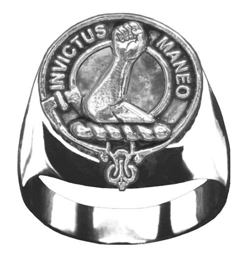 Image 1 of Armstrong Clan Badge Mens Clan Crest Sterling Silver Ring