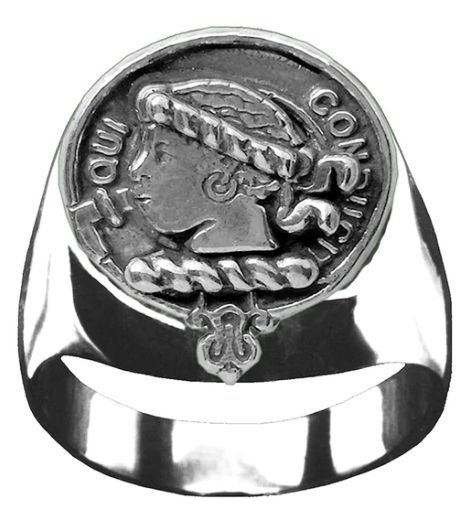 Image 1 of Borthwick Clan Badge Mens Clan Crest Sterling Silver Ring