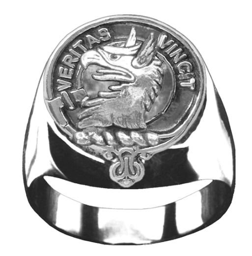 Image 1 of Allison Clan Badge Mens Clan Crest Sterling Silver Ring