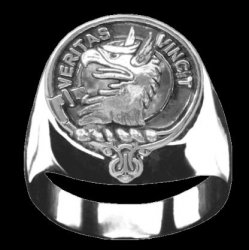 Allison Clan Badge Mens Clan Crest Sterling Silver Ring
