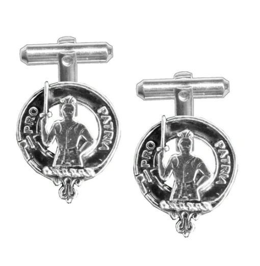 Image 1 of Bannerman Clan Badge Sterling Silver Clan Crest Cufflinks