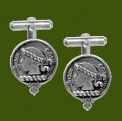 Borthwick Clan Badge Stylish Pewter Clan Crest Cufflinks