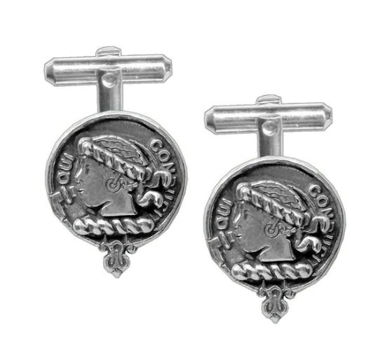 Image 1 of Borthwick Clan Badge Sterling Silver Clan Crest Cufflinks