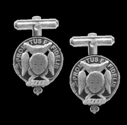 Image 0 of Carruthers Clan Badge Sterling Silver Clan Crest Cufflinks