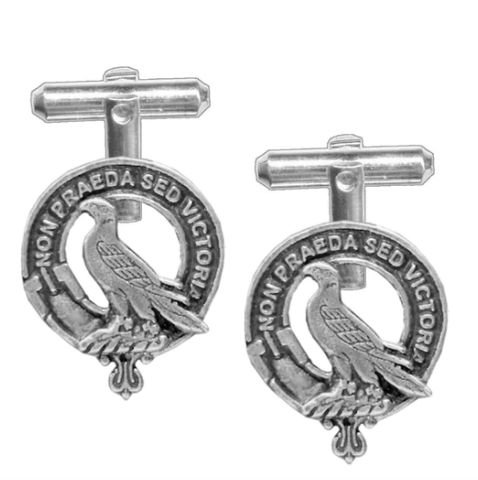 Image 1 of Chalmers Clan Badge Stylish Pewter Clan Crest Cufflinks