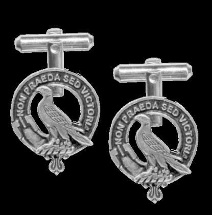 Image 0 of Chalmers Clan Badge Sterling Silver Clan Crest Cufflinks