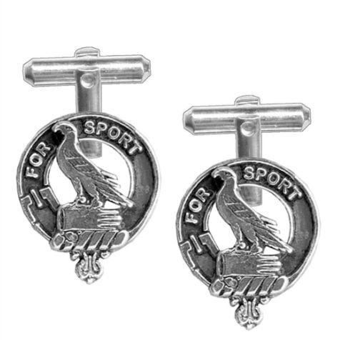Image 1 of Chisholm Clan Badge Sterling Silver Clan Crest Cufflinks