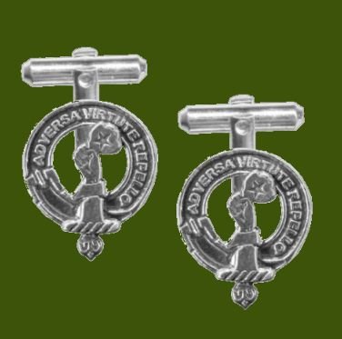 Image 0 of Dennistoun Clan Badge Stylish Pewter Clan Crest Cufflinks