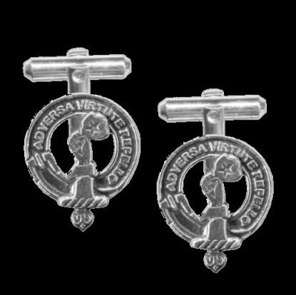 Image 0 of Dennistoun Clan Badge Sterling Silver Clan Crest Cufflinks