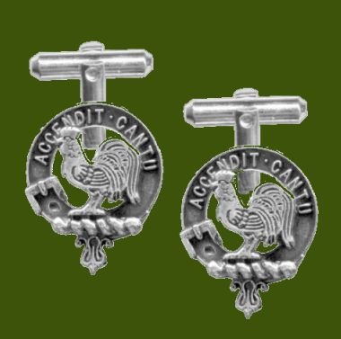 Image 0 of Cockburn Clan Badge Stylish Pewter Clan Crest Cufflinks