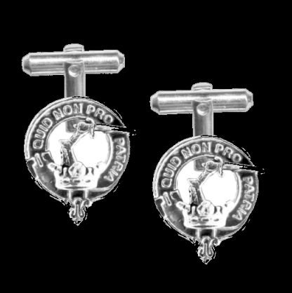 Image 0 of Dewar Clan Badge Sterling Silver Clan Crest Cufflinks