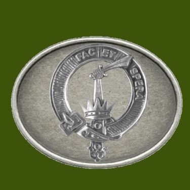 Image 0 of Matheson Clan Badge Oval Antiqued Mens Stylish Pewter Belt Buckle